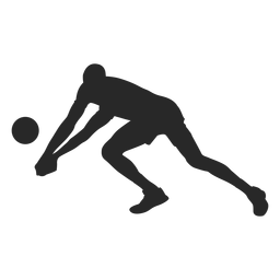 Silhouette of volleyball player